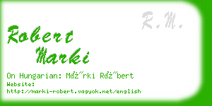 robert marki business card
